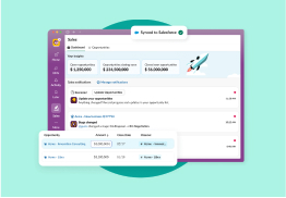 An image of Slack UI featuring Slack Sales Elevate.