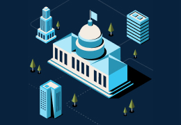 Goverment building connected by a line