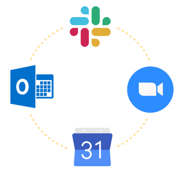 Integrate Slack and Zoom with various calendar apps