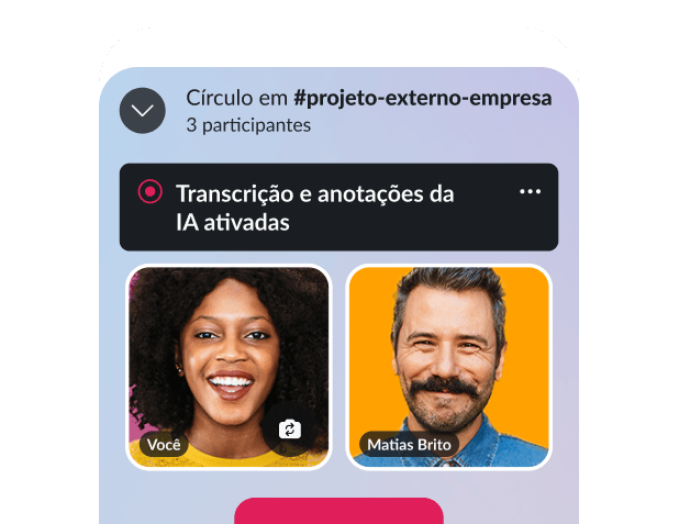 A mockup displays a virtual huddle.